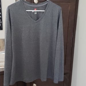 Long sleeve v neck sport shirt